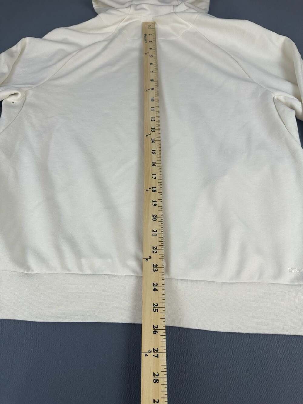 Nike Dri-Fit Mini Swoosh Cream Pullover Hoodie Men's Size Medium - Picture 12 of 13